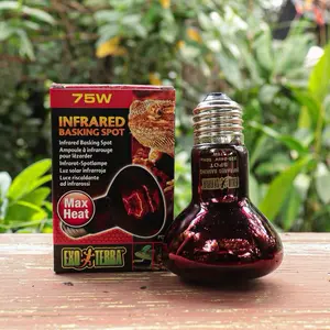Infrared 75w exoterra / lampu infrared pemanas kandang reptil kura darat torto