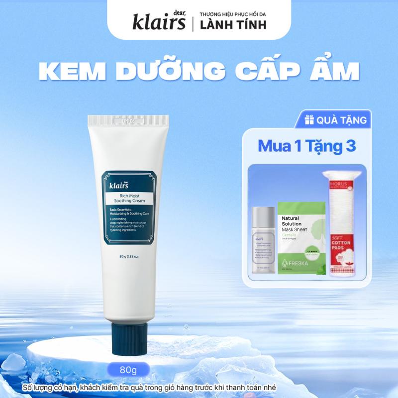 [DEAL ĐỘC QUYỀN] Kem dưỡng da cấp ẩm Dear Klairs Rich Moist Soothing Cream 80g