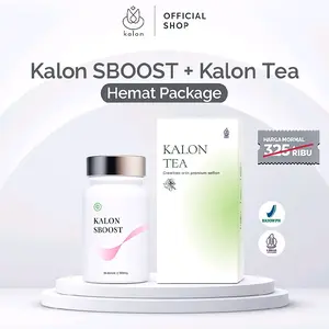Paket Hemat Kalon Tea Premium Saffron 20 pcs dan Kalon Sboost 30 pcs Halal Dan Bpom