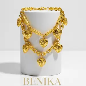 Benika Accesories - Gelang Rantai Pajero Bambu Juntai Dove Pasir  Bahan Tembaga Cooper Alloy Logam Stainless Steel - Anti Karat Aman digunakan untuk Kulit Sensitif  Rings Daily Rekomendasi Cincin Trendi 2026 Ramadhan Sale