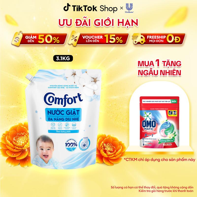 Nước Giặt Comfort Đa Năng Dịu Nhẹ túi 3,1KG [1]