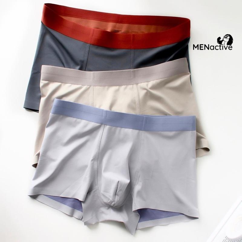 COMBO 3 Quần boxer sịp đùi nam Menactive cao cấp sợi gỗ sồi tự nhiên Modal mềm mịn như lụa thấm hút thoáng mát BX03