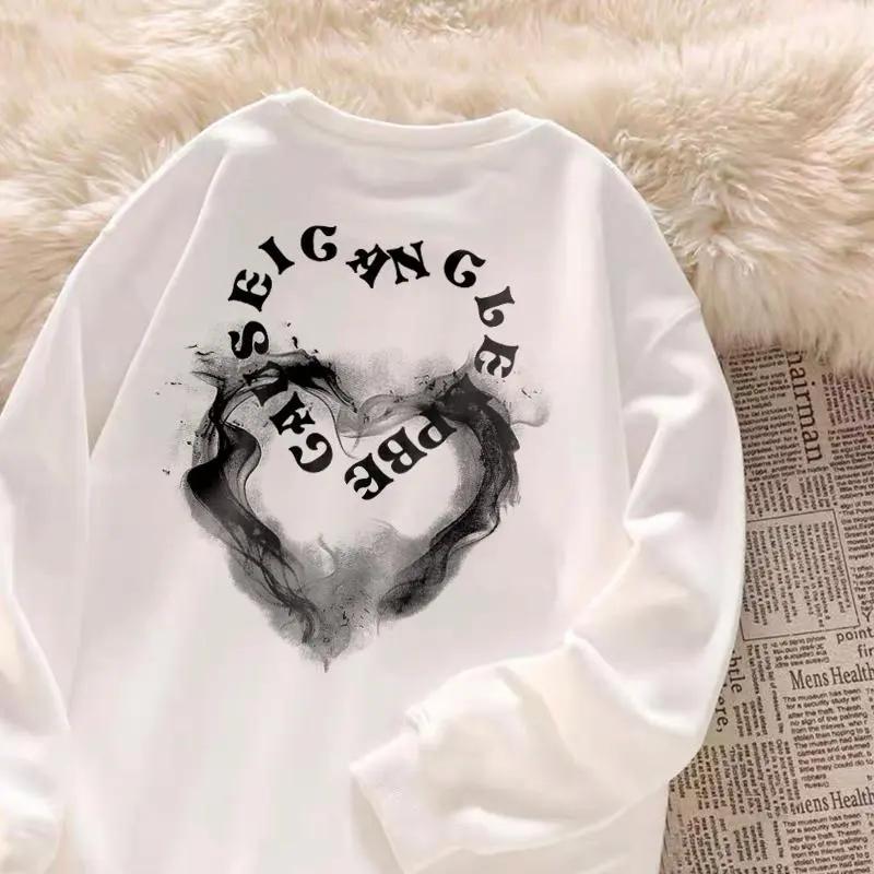 A0909+A0910 The Monseur Gallery sweater smoke heart kaos oversize baju korean style wanita ootd