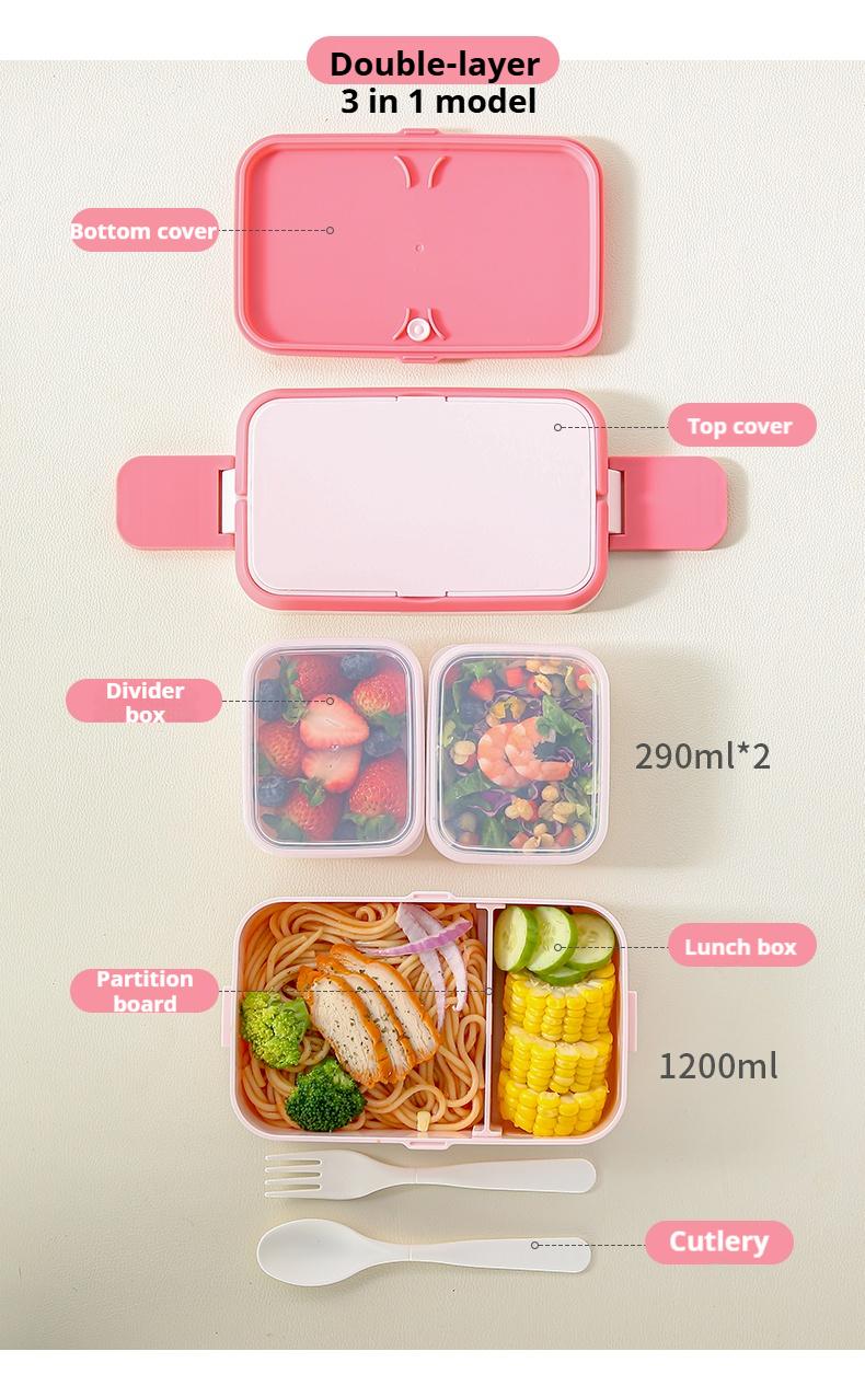 Product Introduction of METKA Picnic Lunch Box Double Layer Food Storage Container Handle Camping Hiking Outdoor Portable Bento Box Travel Work School 24