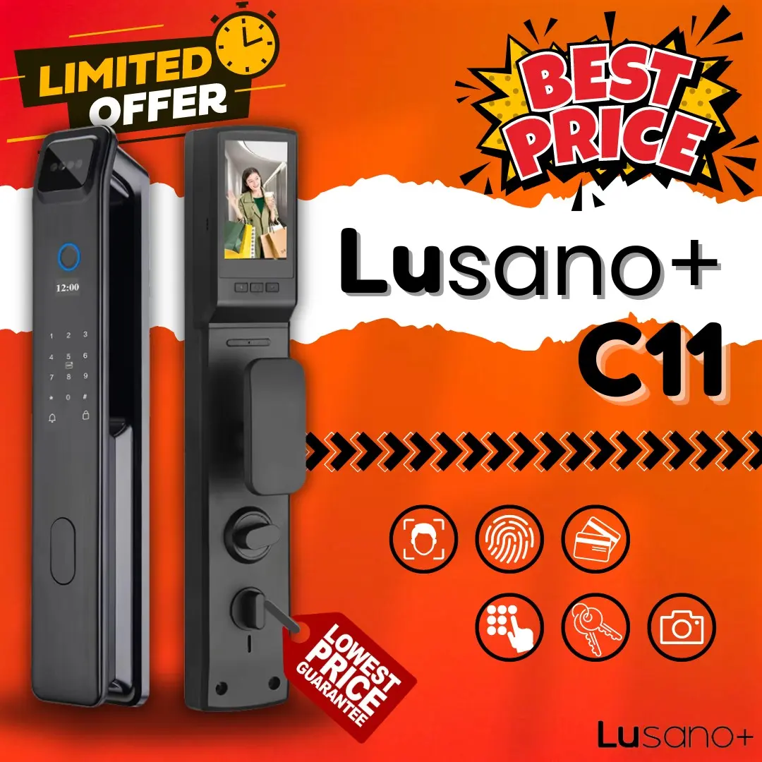 [OFFICIAL STORE] HDB Gate & Door Lusano C11 Facial Recognize Door Digital Lock