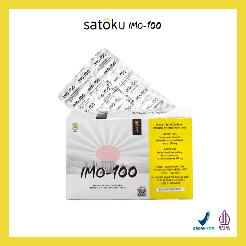 [1 BOX] Satoku Imo-100 Ramuan Jepang Satoimo dengan Hyalurnoic Acid 12,3% & 17 Asam Amino Isi 30 Kapsul 3