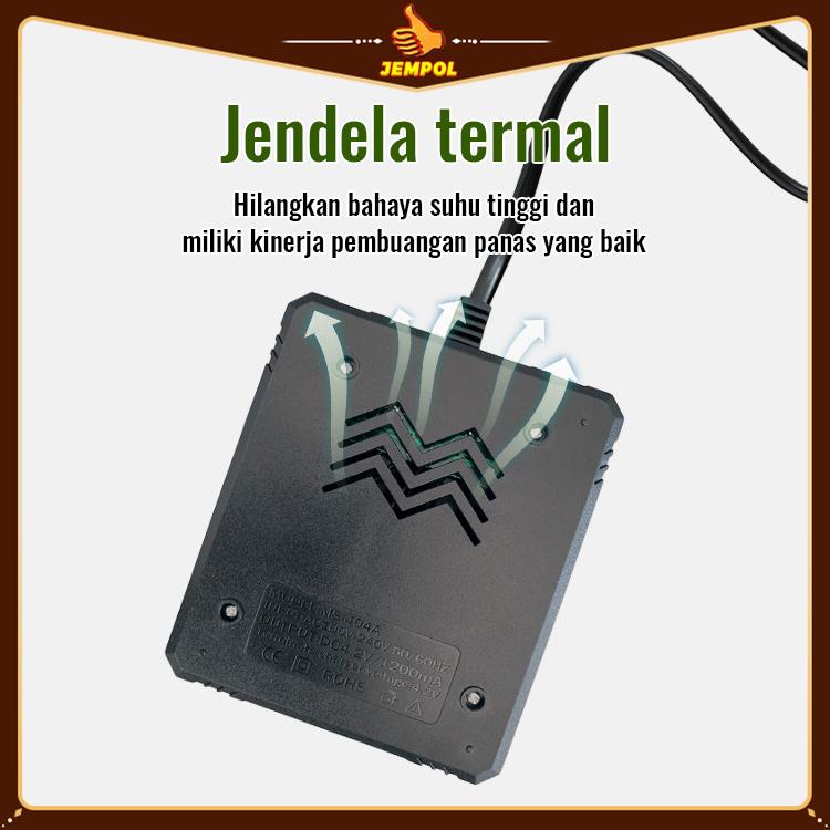 JEMPOL Pengisi Daya Baterai Litium Aman Dan Efisien, Pengisi Daya Otomatis Berhenti Saat Penuh Dilengkapi Dengan Colokan, Pengisi Daya Pengisian Cepat Baterai