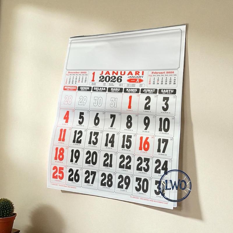 KALENDER JUMBO BI TAHUN 2026 KALENDER DINDING ANGKA JUMBO KALENDER JUMBO BI TAHUN 2026 KALENDER DINDING ANGKA JUMBO