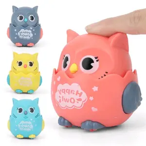 Mainan happy owl, mainan pegas berjalan anak bayi/mainan lucu tanpa baterai Toys Bergerak