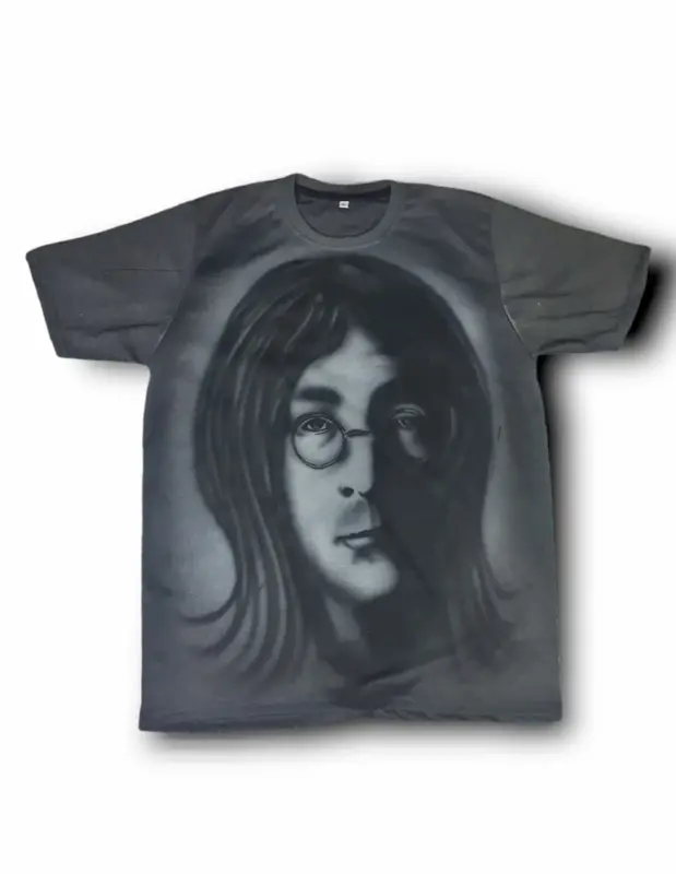 Mangap T Shirt John Lennon Airbrush Combed Custom Kaos Lokal Pria Oblong Distro Polos Surfing Keren 3