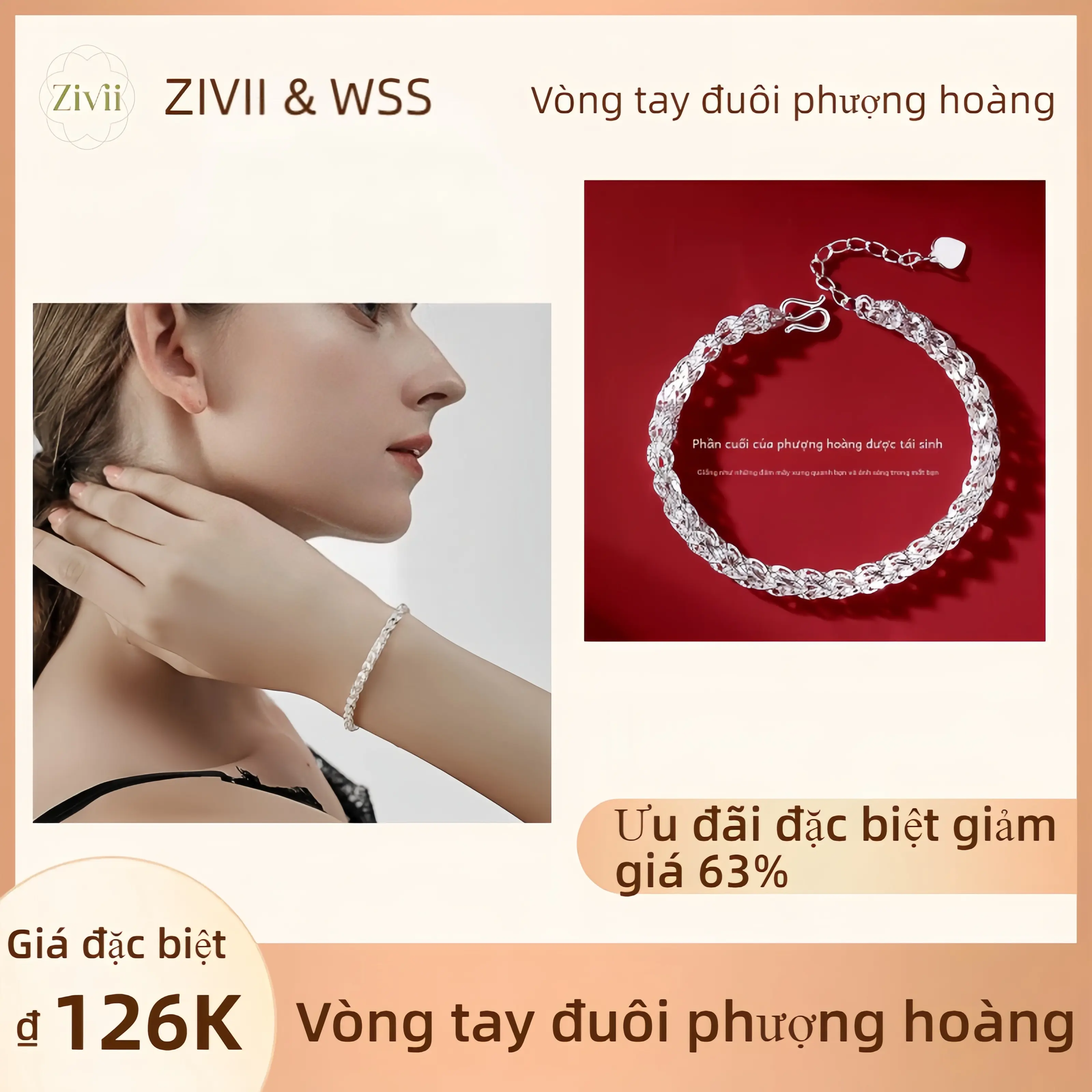 Lắc tay bạc 925 đuôi Phượng, trang sức dành cho các bạn nữ ，Vòng Tay Nhiều Lớp, Ngọt Ngào Và Đơn Giản, Phong Cách Nữ Tính, Thiết Kế Tươi Mới, Phong Cách Cổ Trang, Thích Hợp Làm Quà Tặng Bạn Gái, Quà Tặng Sinh Nhật Valentine, Đồ Trang Sức Phụ Kiện tang