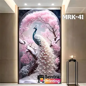 TERBARU, Stiker dinding motif merak trending, Fyp stiker dekorasi motif merak, bisa di tempel di dinding dan wall mollding