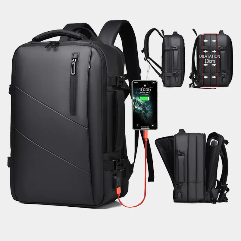 NINESTARS-Tas punggung Pria Ransel Laptop Backpack Expandable USB Port Multi Fungsi 7