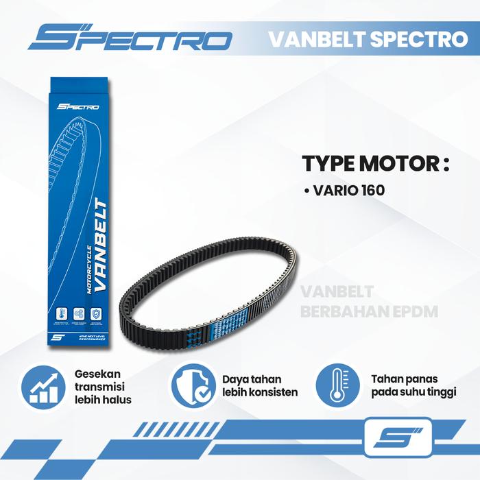 Gambar Spectro Vanbelt Vario 160 K2S PCX ADV 150 125 New Led Old Beat Fi ESP Scoopy Fi Aerox Nmax Vbelt Belt Belting Upgrade CVT Racing - VARIO 125 150 LED dari Spectro Official Store Kota Depok Tokopedia