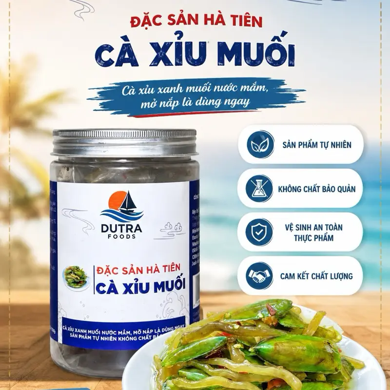Cà xỉu xanh muối nước mắm  700g (400g Cà xỉu + nước mắm, gia vị) - Trang Food - Đặc sản Hà Tiên