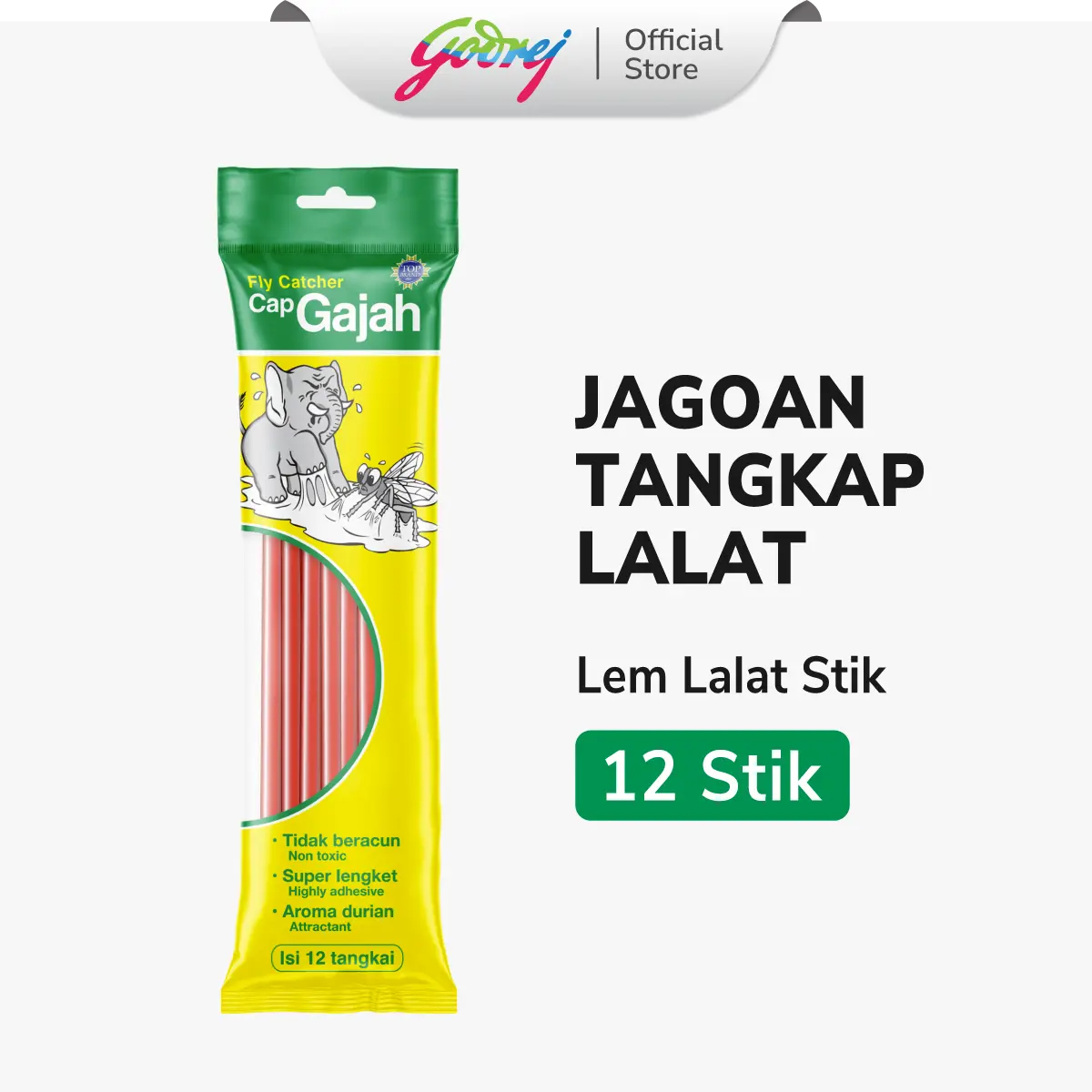 Cap Gajah Lem Lalat Stick - 12s