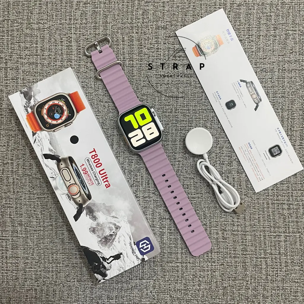 Smartwatch T800 ultra Original 100% / T800 Smartwatch / Jam Smartwatch t800 / Jam Bluetooth t800 / Jam Pintar T800 / Jam t800 original / jam kado smartwatch / jam pria smartwatch t800 / jam tangan layar sentuh