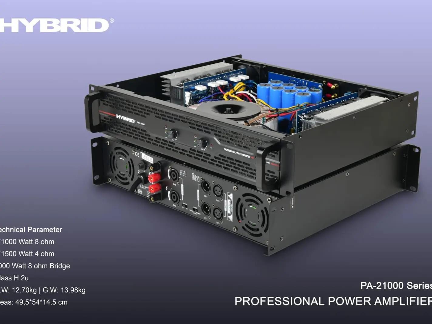 HYBRID PA-21000 Series Professional Power Amplifier 2 Channel Original