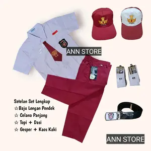 Setelan seragam sd laki laki,Seragam sd laki laki,Seragam sekolah anak sd Baju Celana