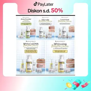 ISI 5  sudah GRATIS SERUM BOOSTER -Paket Wajah MS Glow Terbaru Gratis isi 5  dan FREE 2 pouch - Cleansing, Aging, Merah, Kosmetik, Membersihkan, Caviar, Tubuh