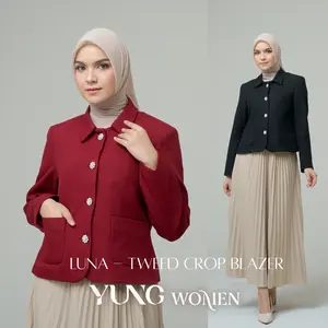 LUNA BLAZER - Blazer Wanita - Premium Tweed Blazer - Atasan Wanita Formal Casual - Women Suit