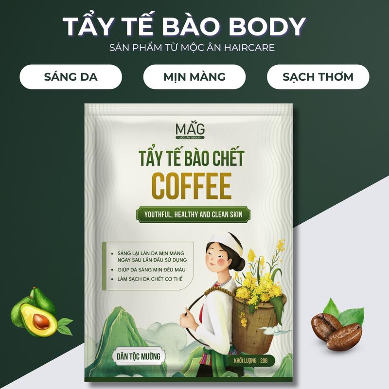  Tẩy Tế Bào Chết Body Hữu Cơ Mộc Ân Group  MAG  & Kem Dưỡng Thể Mộc Ân Dermaglow 20g Dưỡng Da Body 