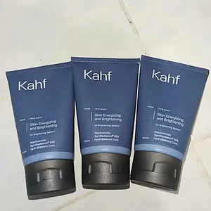 Kahf S Energi & Bright Face Wash 100 ml Triple Pack - Sabun Pembersih Wajah Pria Membersihkan Mencerahkan Muka Facial Komedo Kotoran Pencerah