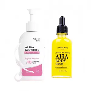 [READY] WHITE INC ALPHA GLOWHITE BODY LOTION 400ML || PERFECT WHITE AHA BODY SERUM 50ML