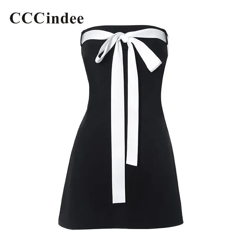 CCCindee Women's 2024 Bow Buttocks Short Dress