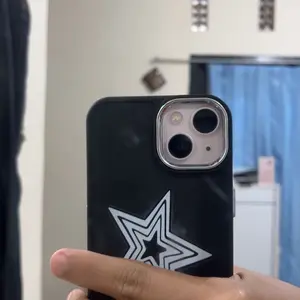 PHONE MATE CASE Shining stars iPhone 11 13 12 14 15 Pro 7 8 6 6 S Plus MAX XR XS MAX 7Plus 8Plus SE Black iPhone Overlapping stars Electroplating Luxury Case
