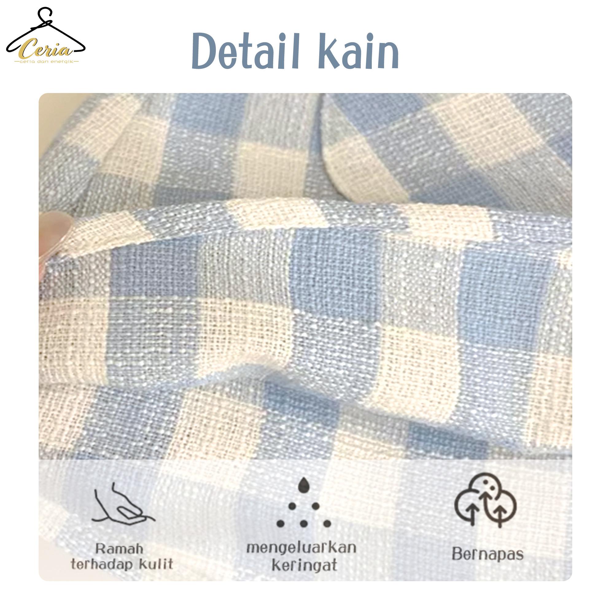 Ceria-Gaun Musim Panas Anak Perempuan / Gaun Rompi Kotak-Kotak Biru Putih Anak Perempuan / Model Kerah Besar dengan Pita