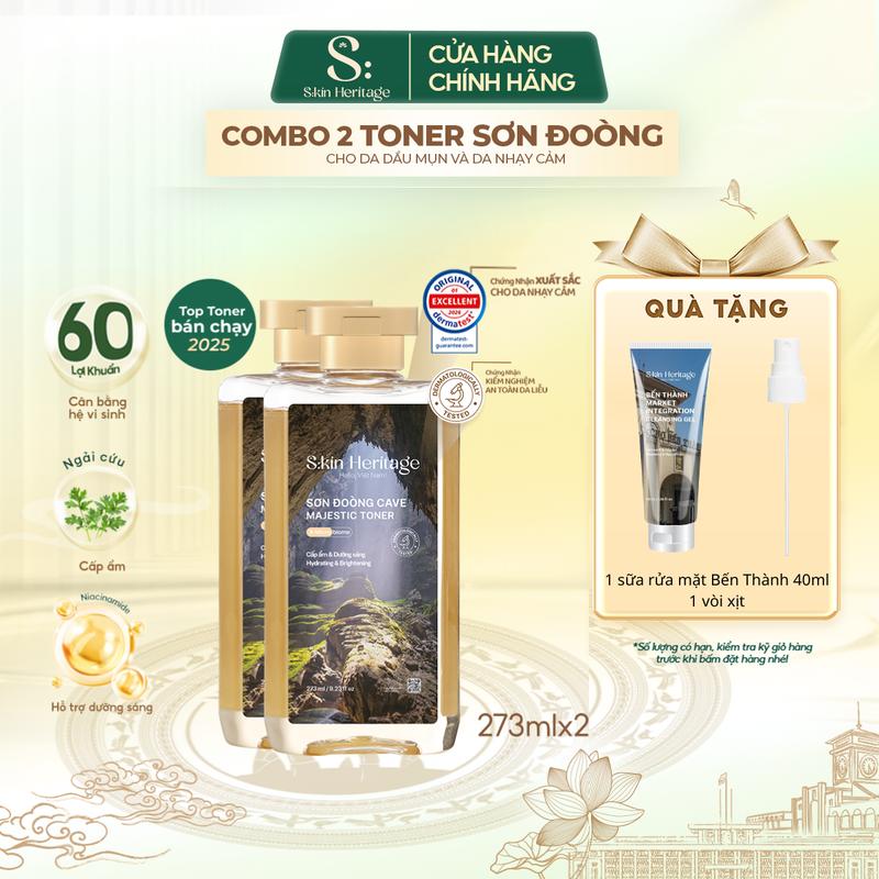 COMBO 2 Toner Sơn Đoòng Dưỡng Ẩm Da, Làm Dịu Và Cân Bằng Độ Ẩm Cho Da Dầu Mụn…
