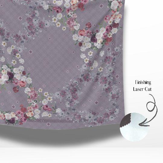 Hijab Segi Empat Voal Motif Series Taraman Kerudung