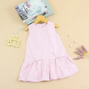 Candy Pink Bloomi Dress Anak Perempuan Motif Kotak-Kotak untuk Usia 1-8 Tahun Bahan Katun Nyaman Fashion Yang Cocok untuk Acara Santai dan Formal