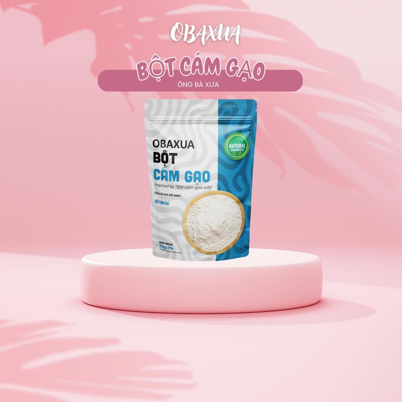 Bột cám gạo Bột Cám gạo sữa Obaxua 75Gr 250Gr – Bột thiên nhiên dùng ngoài da hỗ trợ chăm sóc & làm sạch da mặt và body