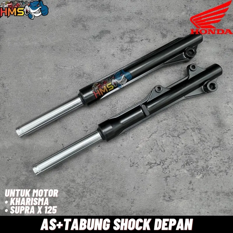 SHOCKBREAKER DEPAN TABUNG SHOCK DEPAN ASSY HONDA KHARISMA SUPRA 125 SUPRA X SUPRA FIT KIRANA CAKRAM KPH AS SHOCK PLUS TABUNG SET 2 PCS KANAN KIRI TINGGAL PASANG 1