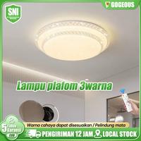 Gambar COD Lampu Plafon Minimalis Modern LED Bulat 36/48Watt Ruang Tamu Lampu Plafon 3 Warna Kristal Remote - 40*40C-MDua lapisa dari GOGEOUS Lampu Shop Kab. Tangerang 1 Tokopedia