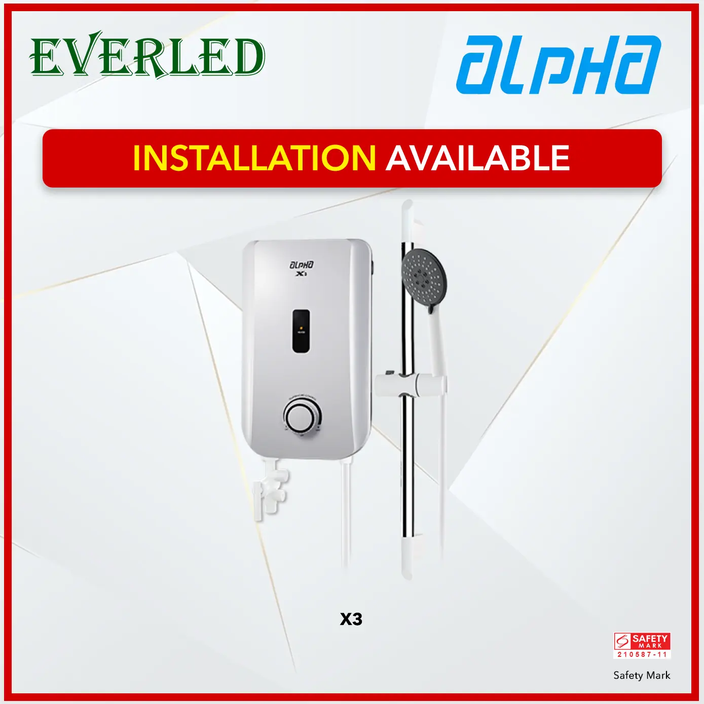 [Installation Available] ALPHA Instant Shower Heater (ALPHA X3)