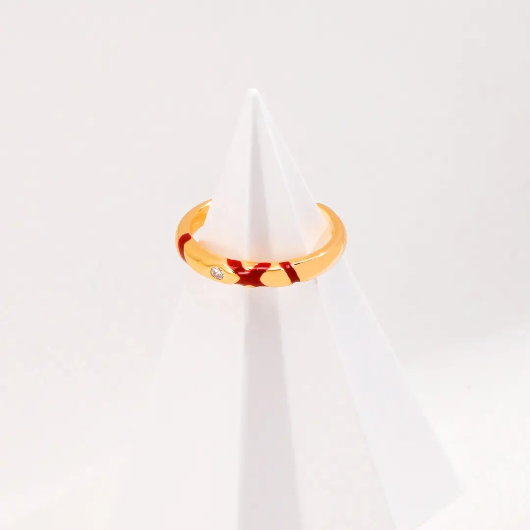 Light luxury inlaid zircon ring - versatile gold style - preferred by young women - jewelry ring - enhance temperament engineering  ring engineering  ring