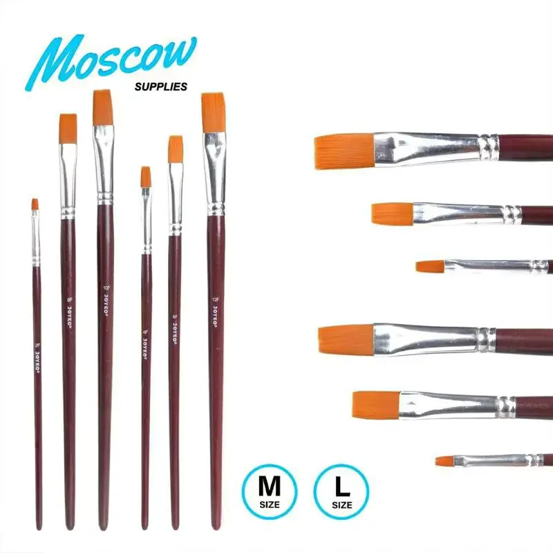 Kuas Lukis Flat set isi 3pcs 1
