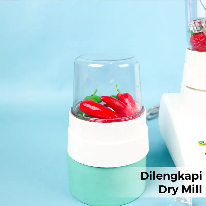 BLENDER MIYAKO PLASTIK 3IN1 102 PL 3 Tabung 1 LITER - BLENDER MIYAKO PLASTIK 2IN1 101 PL 2 Tabung 1 LITER pisau stainless mesin | GARANSI 1 TAHUN 4
