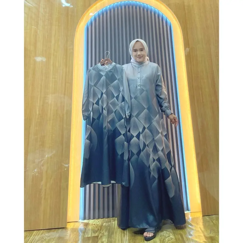Gamis couple Aliyah (G 14) lemon silk busuy frendly Baju Muslim Pasangan Lebaran Mewah 4