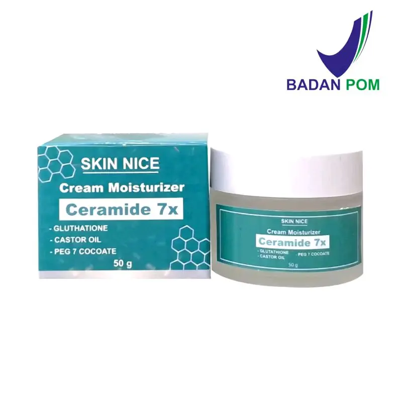 Skin Nice 7x Ceramide Moisturizer Gel krim glowing wajah mencerahkan memudarkan flek hitam