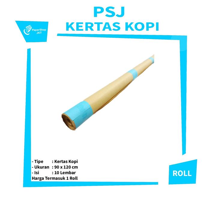 Gambar Kertas Kopi Warna Coklat - isi 10 Lembar Per Roll - Spesifikasi dari Papershopjkt Kota Administrasi Jakarta Utara Tokopedia