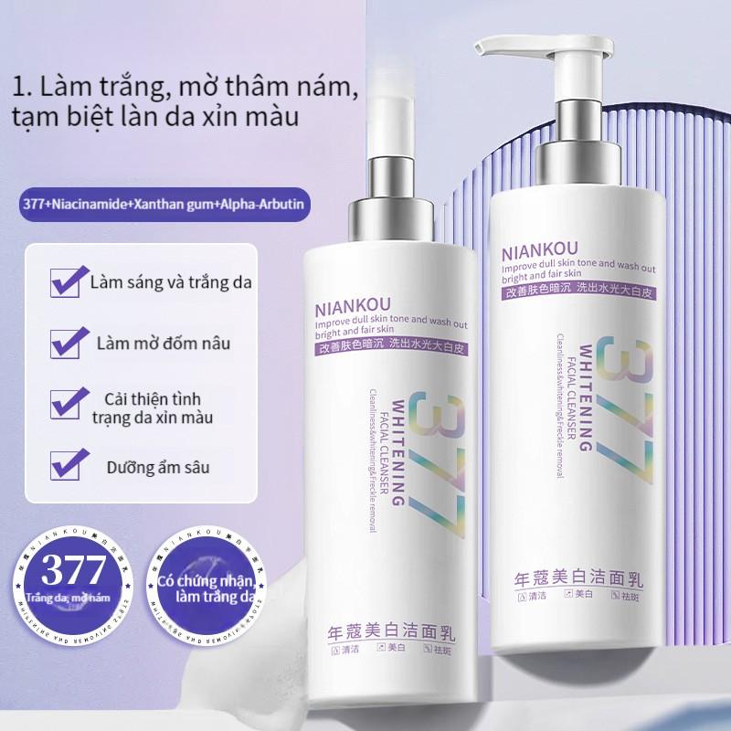 Sữa Rửa Mặt Trắng Da 377 300g – Tẩy Sạch Bã Nhờn, Giảm Thâm Nám, Dưỡng Ẩm, Da Đều Màu & Mịn Mượt