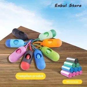 Poop Bag Plastik Sampah Popok Roll Mini Portabel Dispenser Gantungan Tempat Kantong Sampah Plastik