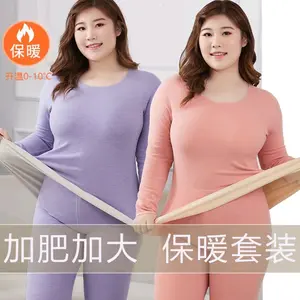 Long John Wanita Big size jumbo / Baju Winter thermal LongJhon musim dingin Stretch Soft Tebal Hitam Putih Cream Lembut Nyaman
