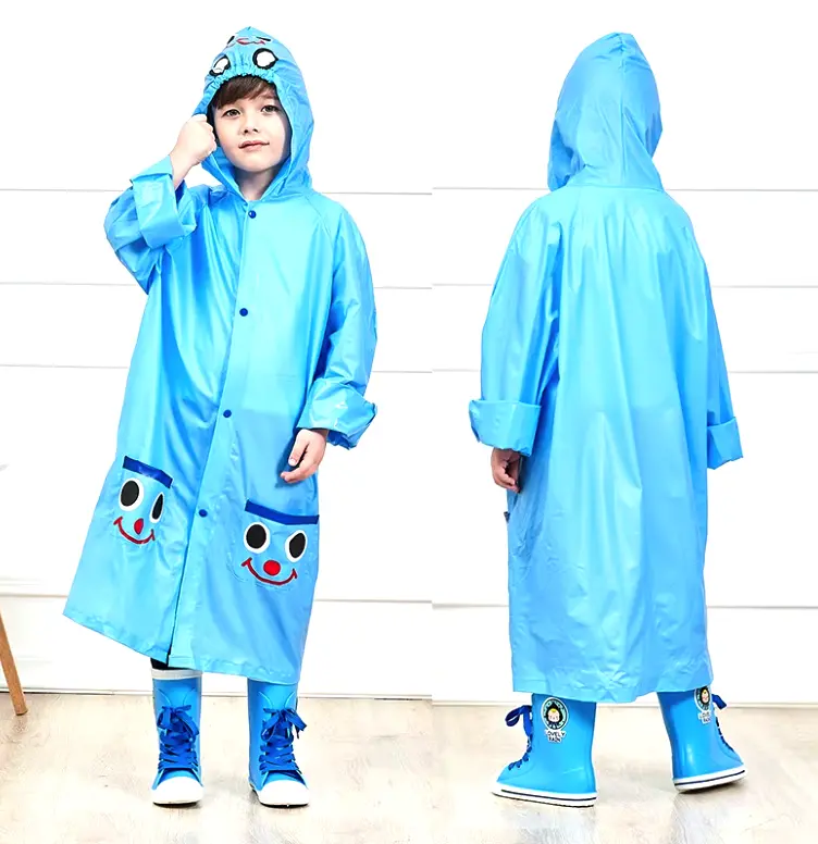 Jas Hujan Anak karakter Motif Lucu Untuk Anak TK SD 5 6 7 8 Tahun Biru Pink Plastik Pvc