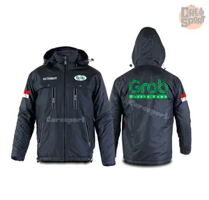 Jaket Ojol Berkualitas untuk Pria dan Wanita GRAB custom nama daerah area bebas bisa request bisa polos - CLIMBER Gunung Panjang Parasut