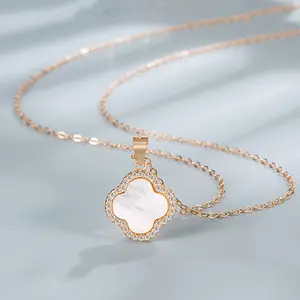 SC - Kalung Wanita Empat Daun Semanggi Cantik Kalung Fashion Wanita